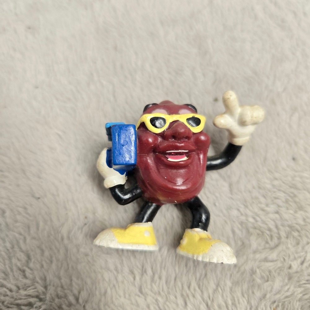 Vintage 1988 California Raisins PVC Figure Boombox Radio Applause 2 inch